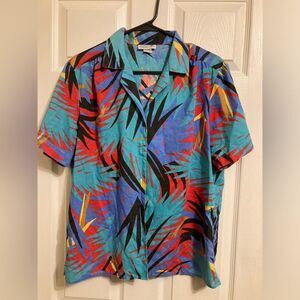 Vintage Copy Cats Colorful Button Down Hawaiian Shirt